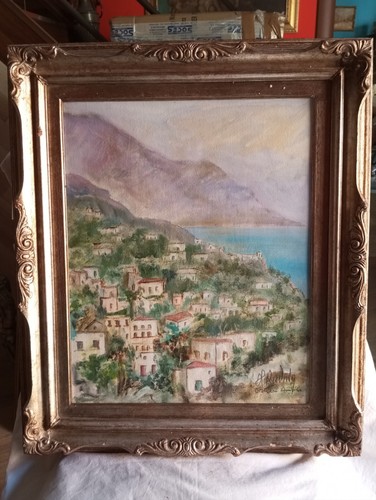 Olio cartone telato - su,