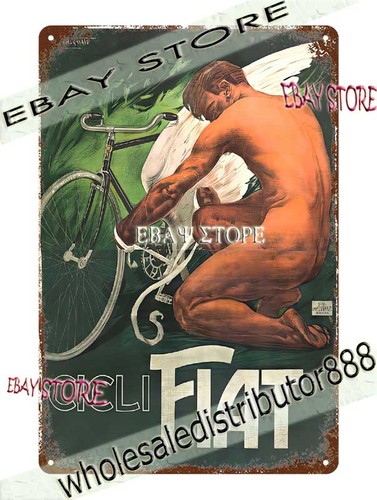 Tin sign 1910 - sign, bicycle