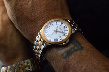 RAYMOND WEIL  39MM TUTONE SUPER FULL SET TANGO OVERSIZED ELEGANT DRESS WATCH UHR