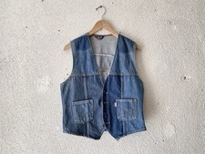 GILET VINTAGE ANNI 70 LEVIS INDACO PATCHWORK DENIM PRODOTTI FRESCHI M