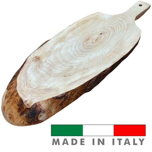 Tagliere legno con corteccia - , e