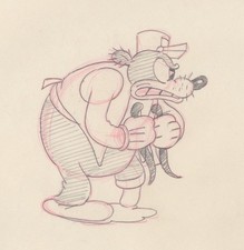 Lantz IL ZOO Animazione Disegno ORSO GUARDIANO DELLO ZOO in Oswald il Coniglio Cartone Animato 1933