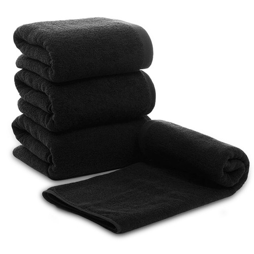 Asciugamani neri 100 cotone - 4, 100%