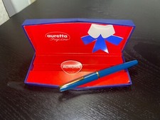 penna stilografica aurora "auretta fregi d'oro" blu