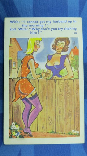 Saucy comic postcard 1964 - saucy,