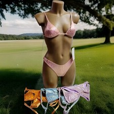 Bikini Effetto Maculato Oro a