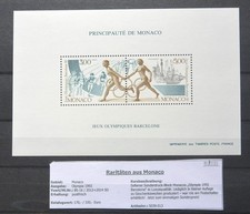 Monaco Raro foglietto Olimpia