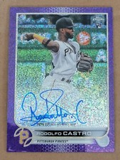 Rodolfo Castro 2022 Topps Chrome Rookie Viola Macchia Rifrattore Auto 060/299