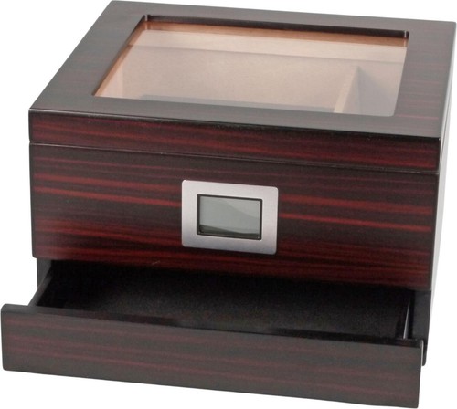 Humidor ebony matte - matte, drawer