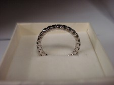 Fedina a giro  in Oro Bianco 18 Kt ( 750% ) con incassati 26 diamanti neri