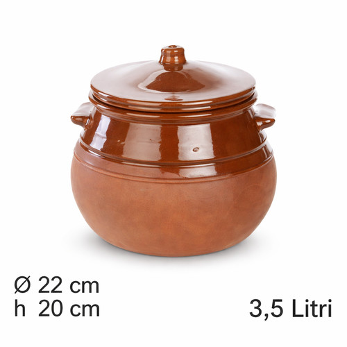 Pentola terracotta con - terracotta,