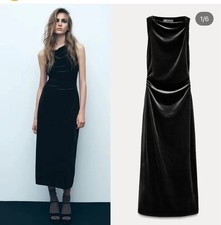 ZARA WOMAN NEW BLACK VELVET