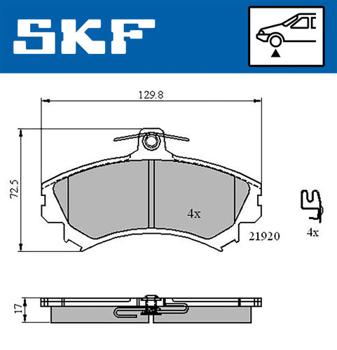 Kit pastiglie freno - , anteriore