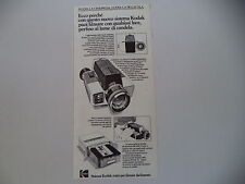 advertising Pubblicità 1972 CINEPRESA KODAK