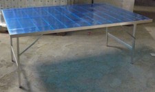 TAVOLO BANCO BRANDA MERCATO AMBULANTE CASA ALLUMINIO VETRORESINA 60 cm 80 cm