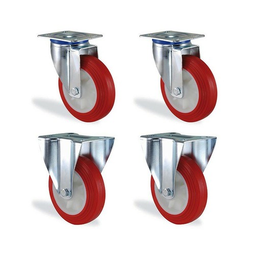 Set ruote girevoli fisse - ruote,