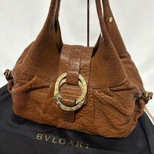 Borsa tote Bulgari Chandra in pelle marrone originale usata