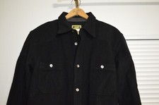 ADDICT DRESS JAPAN Camicia in lana con bottoni uomo 44" ACVM nero