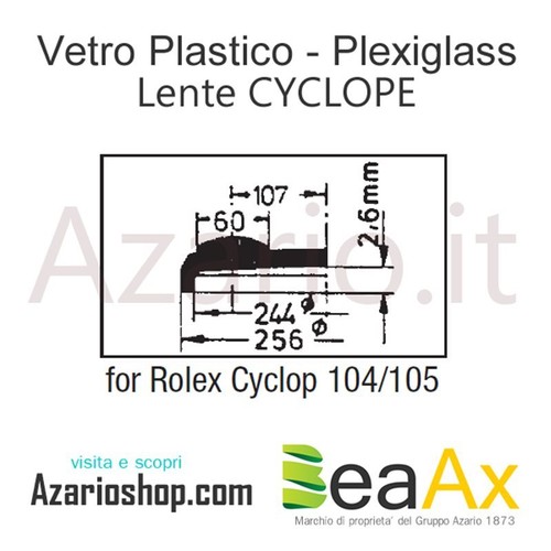 Vetro cyclope 104 plexi rolex - 104,