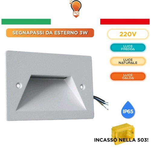 Segnapasso led rettangolare - led,