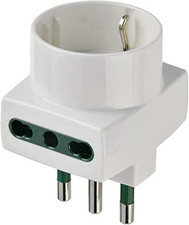RI.00323B Adattatore Multiplo SICURY 250 V~, Spina Grande S17, 2 Bpresa P17/11, 