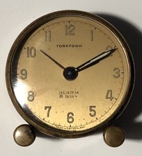 Sveglia da viaggio vintage svizzera ad anello 8 giorni 15 Jewel Yorktown (ricambi/riparazione)