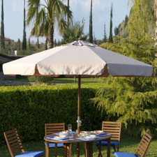 Island Wooden Umbrella 3x3m