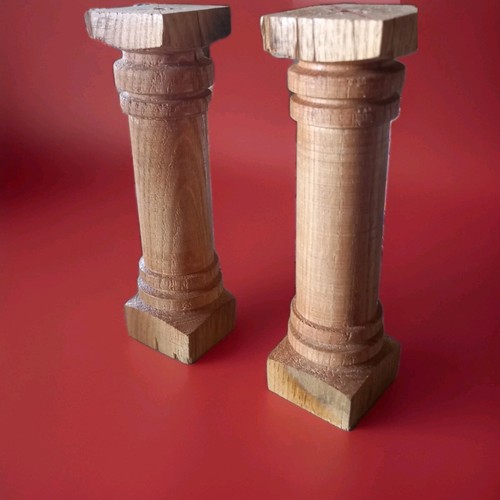 Coppia colonne legno di - colonne, in