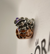 PANDORA Disney Topolino e Minnie Mouse Halloween Zucca Charm
