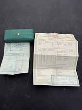 Scatola orizzontale anni 60 Rolex vintage antico e documenti cassa verde 6B