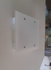 Plafoniera In vetro moderna Soffitto quadrata 2 LUCI Bianca Brick Top light