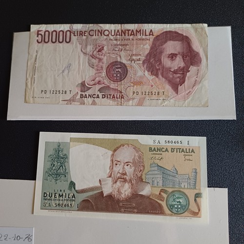 Vecchie banconote italiane - banconote, 50