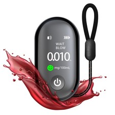 Etilometro Portatile Certificato Alcol Test con LED ad Alta Definizione e Chip