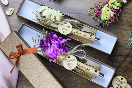 Engraved wooden pen bookmark - engraved,