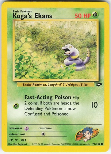 Pokemon koga ekans 077 132 - koga's,