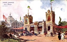 Cartolina artista milano - cartolina,