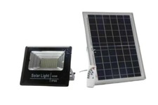50W Faro Solare LED esterno con Pannello Telecomando - Nero