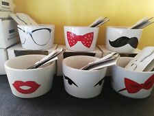 MCCAFÉ 6 COPPE COPPETTE GELATO TAZZINE ICE CUPS SELETTI MCDONALD'S 2014 NUOVE 