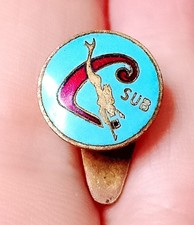 CRESSI SUB subacquea sport  60s italy distintivo badge pin smaltata