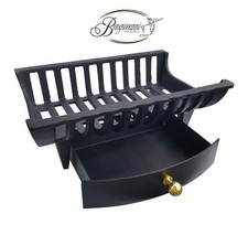 Brucialegna alare braciere in ghisa e cassetto raccogli cenere per camino