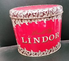 VINTAGE : SCATOLA OVALE IN LATTA CIOCCOLATINI LINDOR