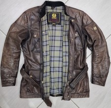 Belstaff Brown Leather PANTHER Jacket 1966 Size XL Gold Label Limited Edition