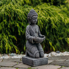 Statua in pietra di Buddha Feng Shui 43 cm 9 kg multicolore cemento bianco an...