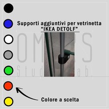 12x Supporti Ikea Detolf per Vetrinetta Vetrina Ripiano Aggiuntivo Staffe a U