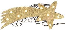 Rossi Rosa Stella Cometa Oro Con Luci – Decorazione Luminosa per Presepe – Finit