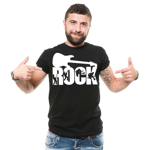 Maglietta uomo chitarra rock - maglietta,