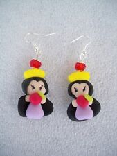 ORECCHINI PENDENTE CIONDOLO IN FIMO FATTO A MANO EVIL QUEEN GRIMILDE