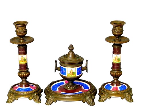 Splendido set scrivania - , bronzo
