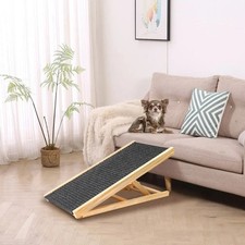 Rampa Cani Regolabile Legno 70 cm Scale Antiscivolo Auto Divano Letto Pet