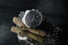 HAMILTON  MEN'S JAZZMASTER THINLINE STAINLESS STEEL OVERSIZED CHRONOGRAPH 43MM